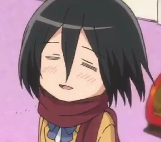 🧣 emoji Mikasa Ackerman Telegram sticker 14 of 15
