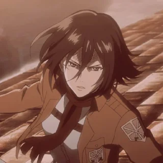 💗 emoji Mikasa ackerman @TikelAnimeXixixi Telegram sticker 24 of 35