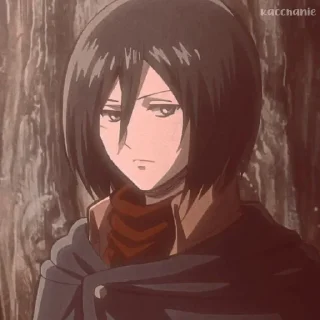 💗 emoji Mikasa ackerman @TikelAnimeXixixi Telegram sticker 9 of 35