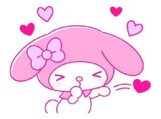 😘 emoji pinky my melody @stickieri Telegram sticker 15 of 40