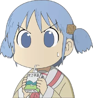 😓 emoji Nichijou @animestickerchannel Telegram sticker 6 of 105