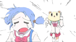 😢 emoji Nichijou @animestickerchannel Telegram sticker 24 of 105