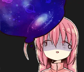 😵‍💫 emoji LINE スタンプ - 陰キャ専用『ぼっち・ざ・ろっく！』 Telegram sticker 14 of 32