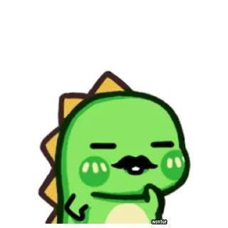 🤔 emoji Chobosaurus by @wontae Telegram sticker 22 of 40