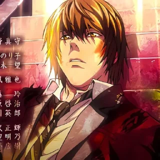 ❄️ emoji Light Yagami @anime_stickers_alone Telegram sticker 16 of 27