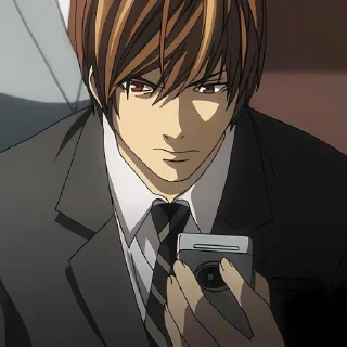 ❄️ emoji Light Yagami @anime_stickers_alone Telegram sticker 17 of 27