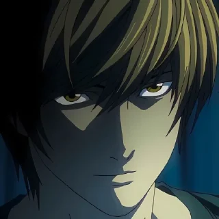 ❄️ emoji Light Yagami @anime_stickers_alone Telegram sticker 24 of 27
