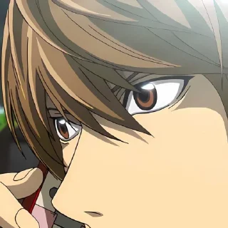 ❄️ emoji Light Yagami @anime_stickers_alone Telegram sticker 20 of 27