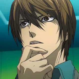 ❄️ emoji Light Yagami @anime_stickers_alone Telegram sticker 8 of 27