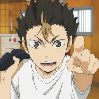 🏐 emoji 𓄼 Yuu Nishinoya 𑂻𑂴 @nicoyazawaa 𖥻 Telegram sticker 20 of 30