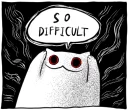 😨 emoji Gloomy Cat Telegram sticker 15 of 78