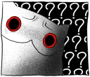 ❓ emoji Gloomy Cat Telegram sticker 12 of 78