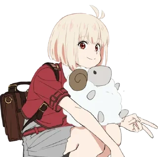😍 emoji Lycoris Recoil @Anak_kucing_stiker Telegram sticker 8 of 35