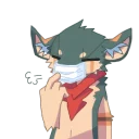 😷 emoji Hello! I'm Izuna. 2 Telegram sticker 14 of 24
