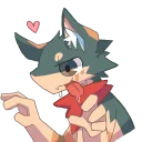 😍 emoji Hello! I'm Izuna. Telegram sticker 6 of 40