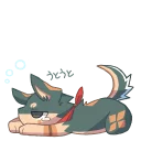 😢 emoji Hello! I'm Izuna. Telegram sticker 8 of 40