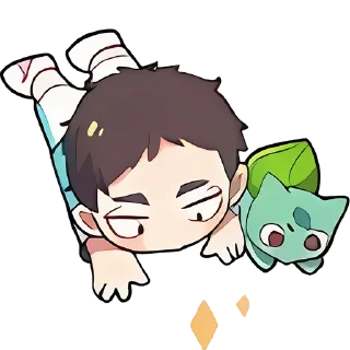 🏐 emoji Haikyuu Chibi. 🏐 // @Anime_Sticker_noob Telegram sticker 17 of 112