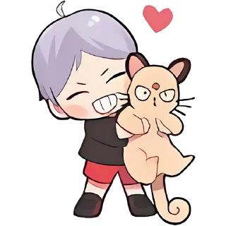 🏐 emoji Haikyuu Chibi. 🏐 // @Anime_Sticker_noob Telegram sticker 18 of 112