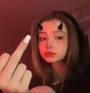 🖕 emoji Qᴛ's @XTYLISH_BABE Telegram sticker 5 of 46