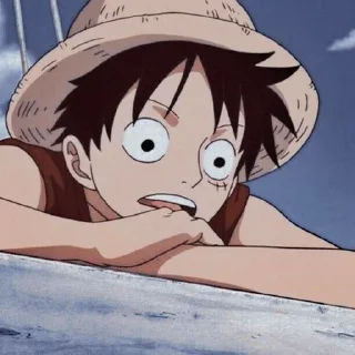 😯 emoji Luffy @animecuteth Telegram sticker 10 of 16