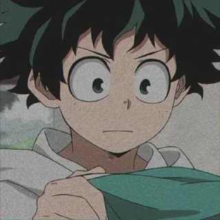 😐 emoji @animecuteth Deku Telegram sticker 24 of 35