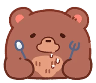 🤤 emoji choco bear @stickieri Telegram sticker 11 of 20