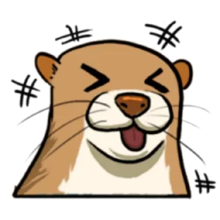 😆 emoji A Cute Otter (FULL) [英文] @WSZB_Stickers Telegram sticker 14 of 41