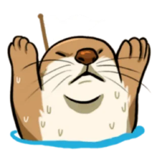 🏳 emoji A Cute Otter (FULL) [英文] @WSZB_Stickers Telegram sticker 20 of 41
