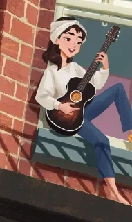 🎸 emoji 𝗠ᴜꜱɪᴄ 𝗟ᴏᴠᴇʀ♪♩♪𝄟♪♩♪... Telegram sticker 20 of 78
