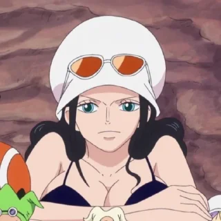 😕 emoji Nico Robin by : @nisaasticker Telegram sticker 23 of 75