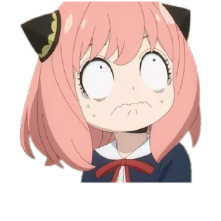 😟 emoji Anya 💜 @cutelovestickers Telegram sticker 12 of 37