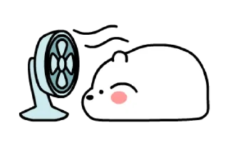 🥵 emoji plo; chubby white bear @noustiker Telegram sticker 16 of 25