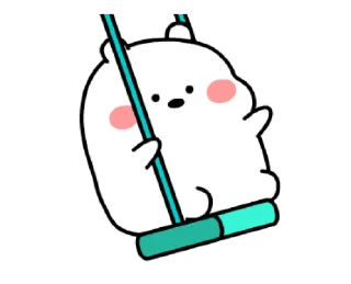😆 emoji plo; chubby white bear @noustiker Telegram sticker 15 of 25
