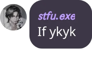 😁 emoji ex's stfu Telegram sticker 18 of 70