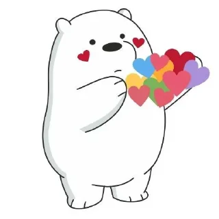 ❤️‍🔥 emoji white bear Telegram sticker 20 of 44