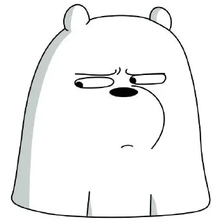 😒 emoji white bear Telegram sticker 6 of 44