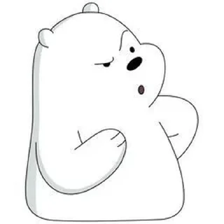 🤨 emoji white bear Telegram sticker 10 of 44