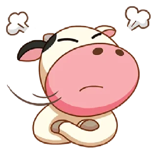 Sticker from @gmoue momo cow
