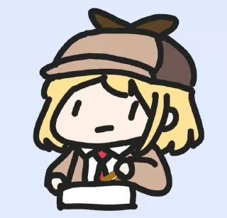 🔎 emoji amelia watson by @hunnaAa Telegram sticker 3 of 18