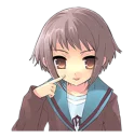 😜 emoji The Melancholy of Haruhi Suzumiya Telegram sticker 17 of 41