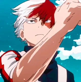🥢 emoji Todoroki shouto @yorabells Telegram sticker 17 of 35