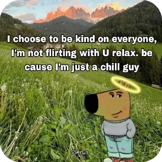 ⛰ emoji Chill Guy @nvennv Telegram sticker 13 of 72