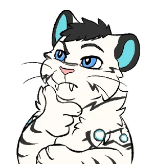 🤔 emoji 白虎 WhiteTiger Telegram sticker 8 of 120