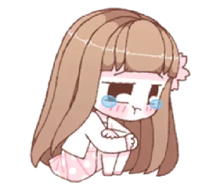 😢 emoji louvelle | @cutestickers4you Telegram sticker 15 of 40