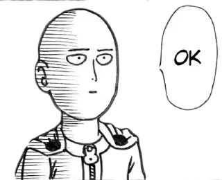 😑 emoji One punch man! Telegram sticker 10 of 120