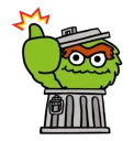👍 emoji Sesame Street Telegram sticker 10 of 87