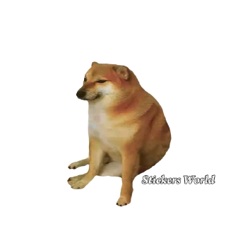 😌 emoji @stickersworld_offl Cheems Stickers Telegram sticker 17 of 18