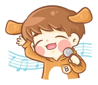 🎤 emoji Baby 'B' @bistic Telegram sticker 24 of 40