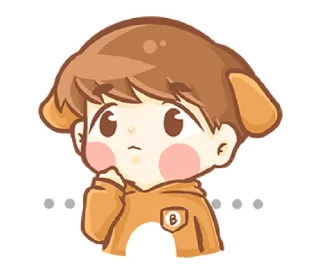 🤔 emoji Baby 'B' @bistic Telegram sticker 12 of 40