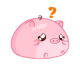 😟 emoji Chubby Mochi Pig @bistic Telegram sticker 8 of 16